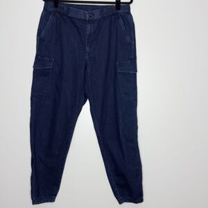 Uniqlo Cargo Jogger Pants Denim Men's Size Large 33-36
